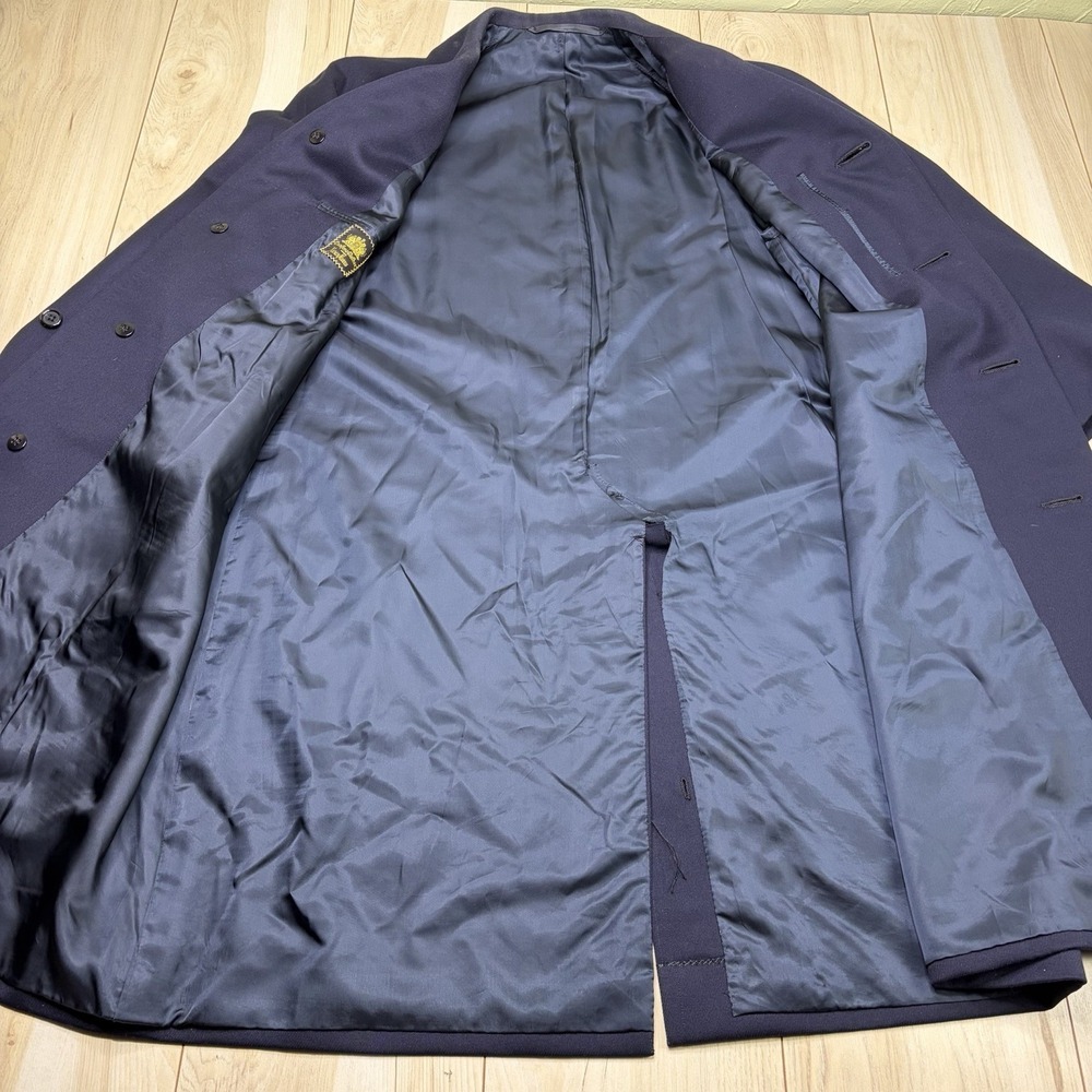 Oxxford Clothes Astor Outercoat Trebbiano Twill Wool Men's 38S Navy Blue - Picture 6 of 12